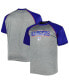 Men's Heather Gray New York Rangers Big and Tall Logo Raglan T-shirt
