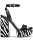 Фото #4 товара Women's Ashton Zebra Sequin High Heel Platform Sandals