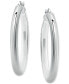 Фото #3 товара Polished Small Hoop Earrings in Sterling Silver, 20mm, Created for Macy's