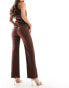 Vesper flare trouser co-ord in chocolate