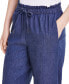 Women's Denim Paper-Bag Waist Ankle Pants