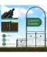 87" Garden Arbor Arched Lockable Gate Top Arbor Trellis with Side Planters