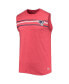 Men's Red New England Patriots Brushed Sleeveless Tank Top