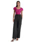 ფოტო #5 პროდუქტის Women's Textured Scoop-Neck Puff-Sleeve Top