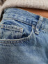 Mango straight leg washed jeans in light blue