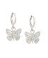 Фото #1 товара Women's Butterfly Hoop Earrings