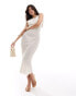 Фото #3 товара Kaiia knitted sleeveless low back beach dress in cream