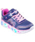 Little Girls Heart Lights-Retro Hearts Light-Up Fastening Strap Casual Sneakers from Finish Line