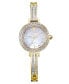 ფოტო #1 პროდუქტის Eco-Drive Women's Gold-Tone Stainless Steel & Crystal Bangle Bracelet Watch 25mm