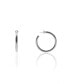 ფოტო #1 პროდუქტის Liv 1 1/2" Medium Hoops in White Gold- Plated Brass, 40mm