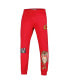 Men's Red Looney Tunes Taz Upside Down Jogger Pants