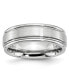 ფოტო #1 პროდუქტის Cobalt Satin and Polished Ridged Edge Wedding Band Ring