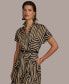 Women's Printed Belted Shirtdress