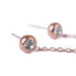 Long asymmetric bronze earrings Infinity Rosegold