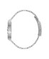 ფოტო #2 პროდუქტის Unisex Three Hand Code Two Silver-Tone Stainless Steel Bracelet Watch 38mm