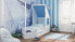 Einzelbett Massivholz 180x80 Blau