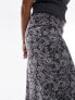 Фото #5 товара Topshop mesh lace print jersey maxi skirt in mono