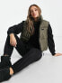 Tala cropped gilet jacket in khaki