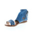 Фото #4 товара Miz Mooz Forge 279051 Womens Blue Leather Hook & Loop Strap Sandals Shoes 6