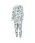ფოტო #2 პროდუქტის Men's White Jacksonville Jaguars Allover Print Docket Union Full-Zip Hooded Pajama Suit