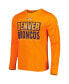 Men's Orange Denver Broncos Combine Authentic Offsides Long Sleeve T-shirt