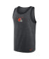 ფოტო #3 პროდუქტის Men's Heathered Charcoal Cleveland Browns Tri-Blend Tank Top