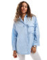 Ghospell bow detail stripe shirt in blue BLAU, XS - EU 34 - фото #1