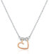 Decent Bicolor Infinity Heart Necklace SVLN0425XH2RO45