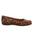 Фото #1 товара Trotters Sabine T2255-910 Womens Brown Wide Suede Slip On Ballet Flats Shoes