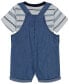 Фото #4 товара Костюм для малышей Calvin Klein комплект с шортами из шамбре и футболкой в полоску, 2 шт.