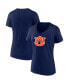 Фото #1 товара Women's Navy Auburn Tigers Evergreen Logo V-Neck T-shirt