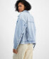 Фото #3 товара Juniors' Oversized Denim Trucker Jacket