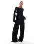 Фото #1 товара ONLY scoop back loose fit jumpsuit in black