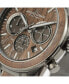 Men's Eco Power Watch with Solid Stainless Steel / Wood Inlay Strap IP-Grey, Chronograph 1-2115