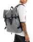 Фото #1 товара ASOS DESIGN double strap rubberised backpack in grey and black