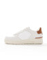 Фото #2 товара Polo Ralph Lauren Masters Court suede mix trainer with logo in beige