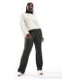 Фото #1 товара ONLY Curve high waist ribbed flared trousers in peat