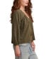 Women's Cotton Textured Peasant Blouse