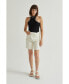 Фото #3 товара Women's Leeor Asymmetric Waist Denim Bermuda Shorts