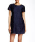 CeCe by Cynthia Steffe 156891 Women's Short Sleeve Lace Shift Dress Navy Sz. 6