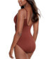 Razzle Dazzle Siren Twist-Front Underwire Allover Slimming One-Piece Swimsuit