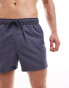 ASOS DESIGN swim shorts in short length in Grey