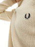 Фото #3 товара Fred Perry textured lambswool jumper in oatmeal