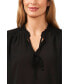 Women's Long-Sleeve Tie-Neck Ruffle Blouse