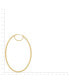 ფოტო #4 პროდუქტის Oval Hoop Earrings in 14k Gold