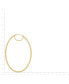 Фото #4 товара Oval Hoop Earrings in 14k Gold