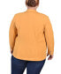 ფოტო #2 პროდუქტის Plus Size Long Sleeve Scuba Crepe Blazer