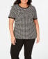 Фото #1 товара Plus Size Button-Back Short-Sleeve Top