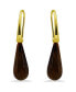 ფოტო #1 პროდუქტის 14K Gold Plated Multi Genuine Stone Teardrop Earrings