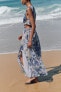 Фото #6 товара Платье с принтом и блестящей нитью cut out ZARA